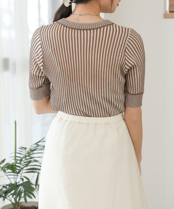 STRIPED RIB TOPS