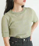 STRIPED RIB TOPS