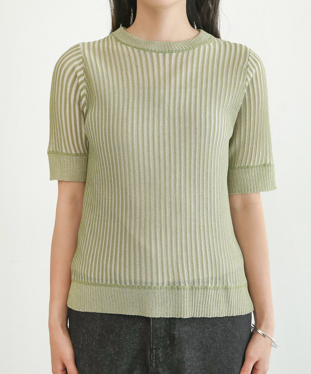 STRIPED RIB TOPS