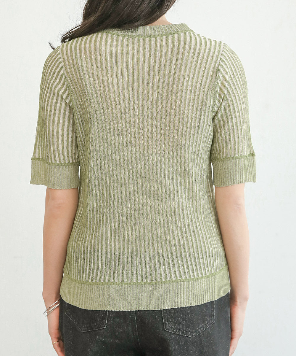 STRIPED RIB TOPS