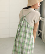 CHECK PATTERN CAMI ONEPIECE