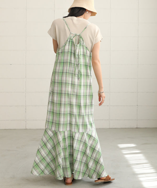 CHECK PATTERN CAMI ONEPIECE