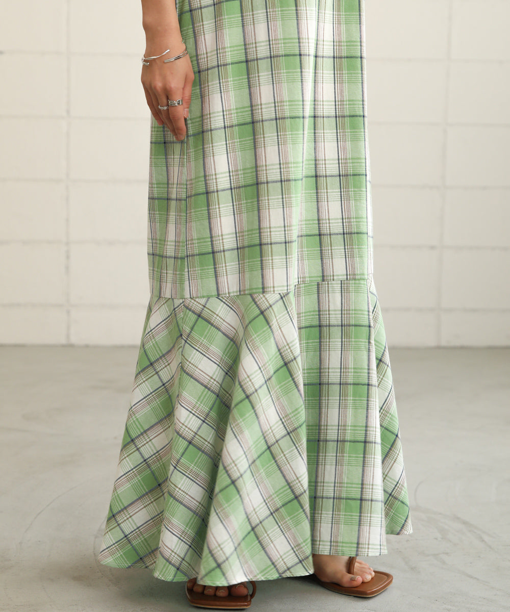 CHECK PATTERN CAMI ONEPIECE