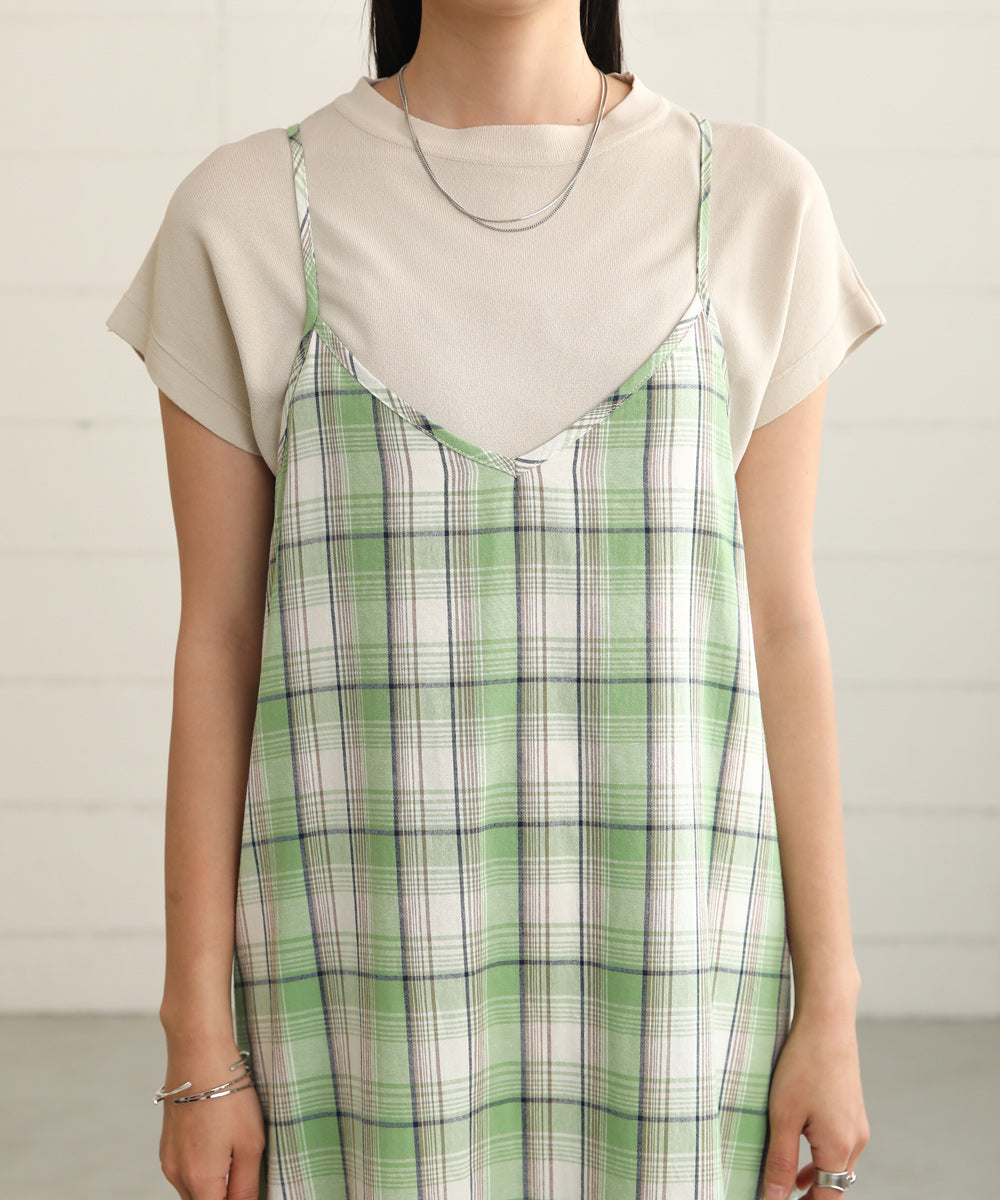 CHECK PATTERN CAMI ONEPIECE