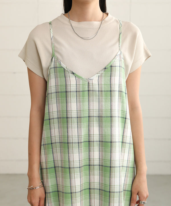 CHECK PATTERN CAMI ONEPIECE