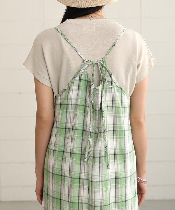 CHECK PATTERN CAMI ONEPIECE