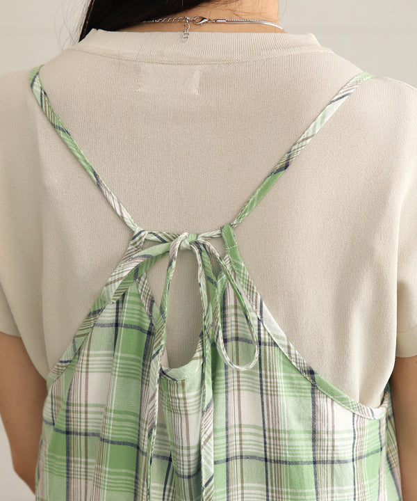 CHECK PATTERN CAMI ONEPIECE