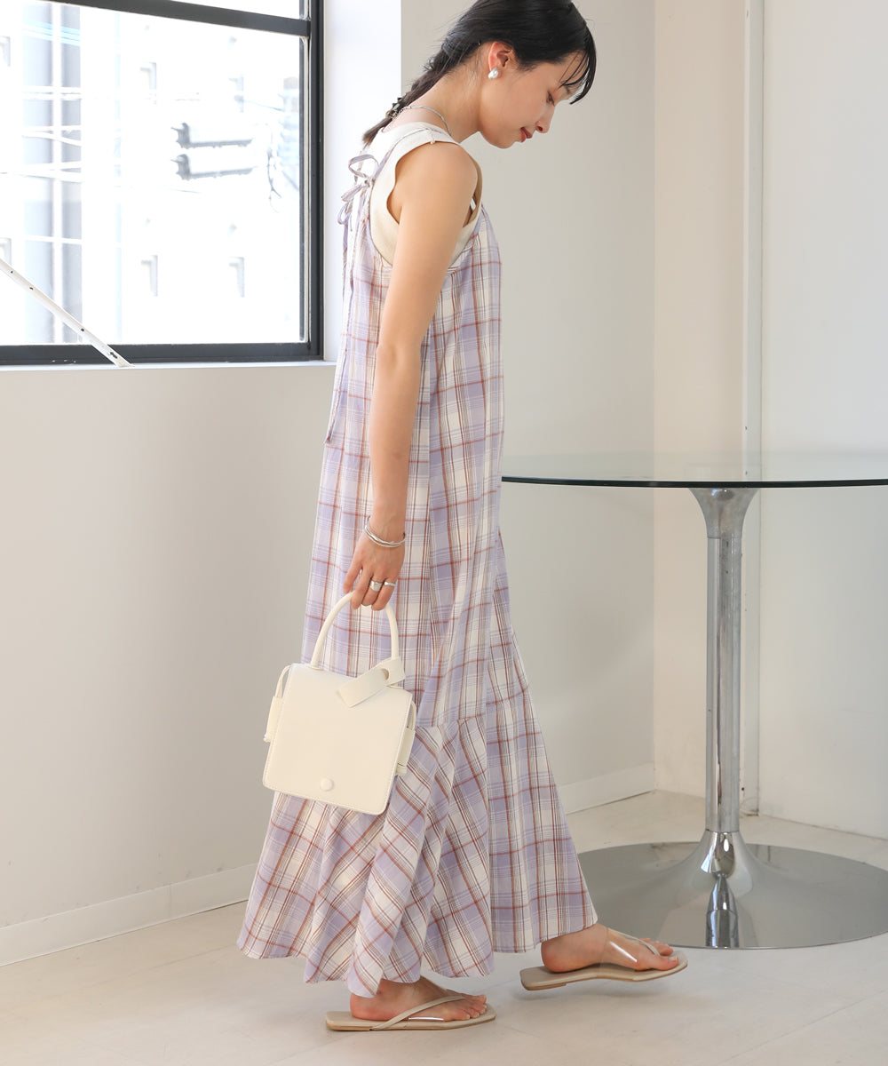 CHECK PATTERN CAMI ONEPIECE