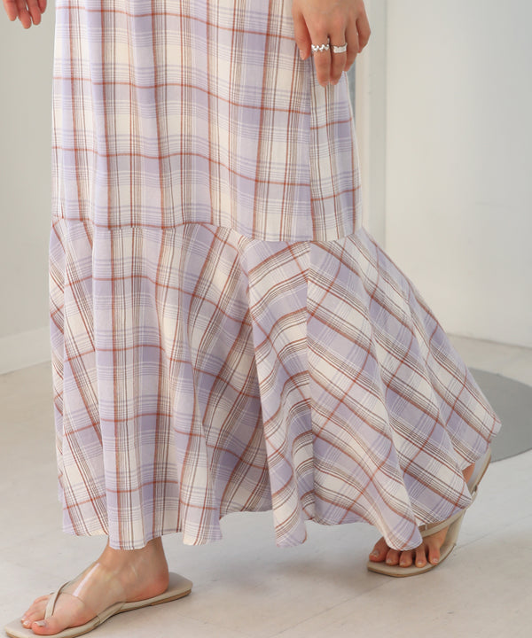 CHECK PATTERN CAMI ONEPIECE
