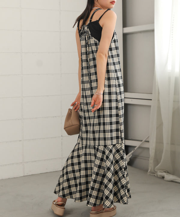 CHECK PATTERN CAMI ONEPIECE