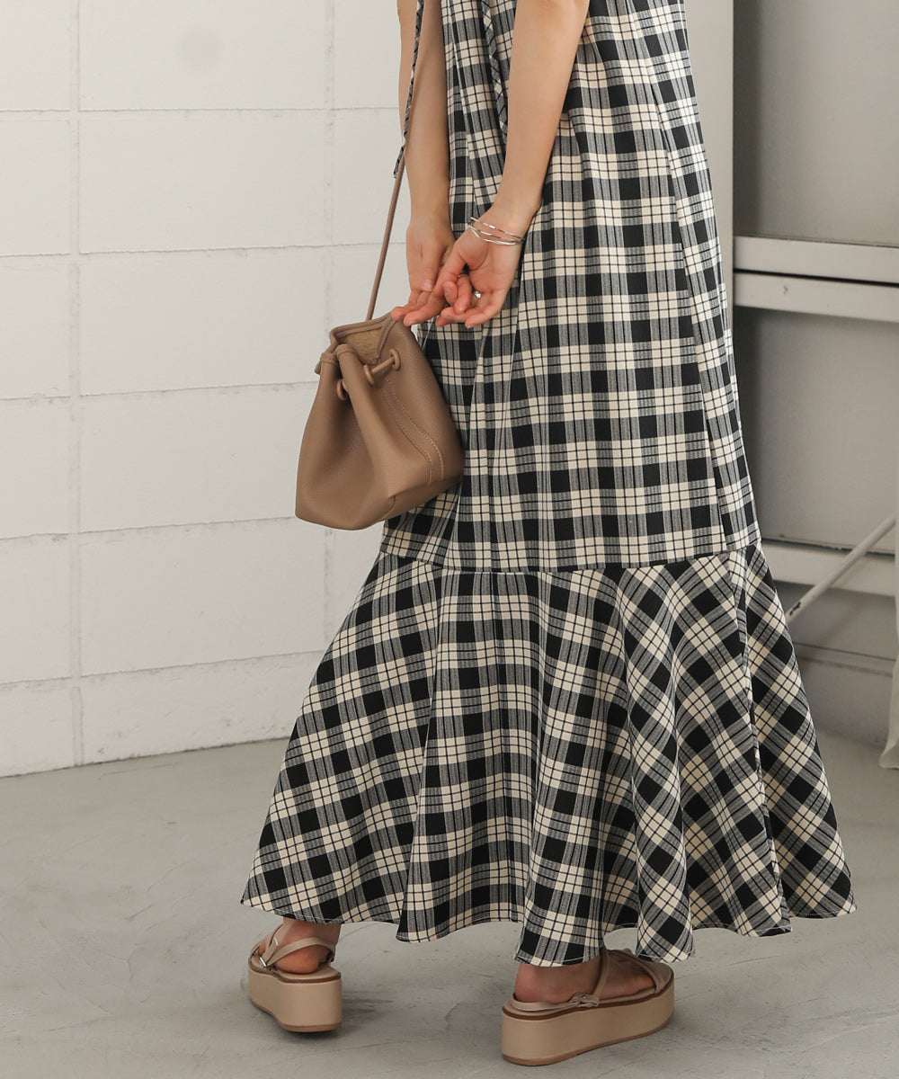 CHECK PATTERN CAMI ONEPIECE