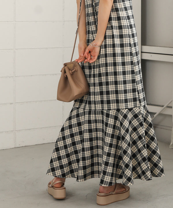 CHECK PATTERN CAMI ONEPIECE