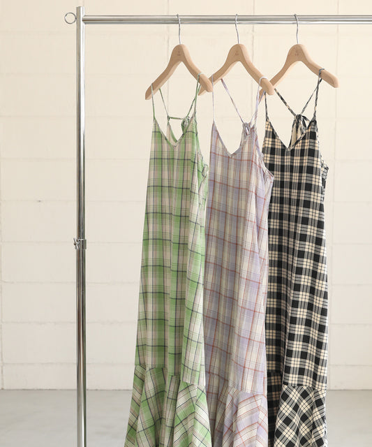 CHECK PATTERN CAMI ONEPIECE