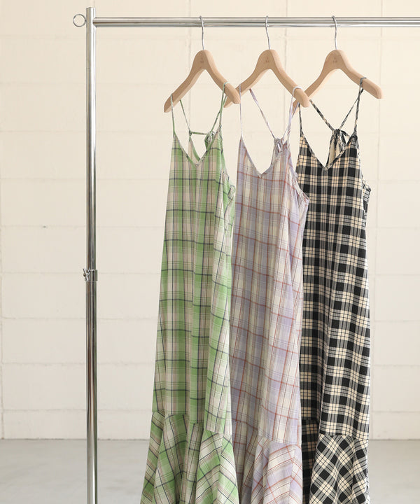CHECK PATTERN CAMI ONEPIECE