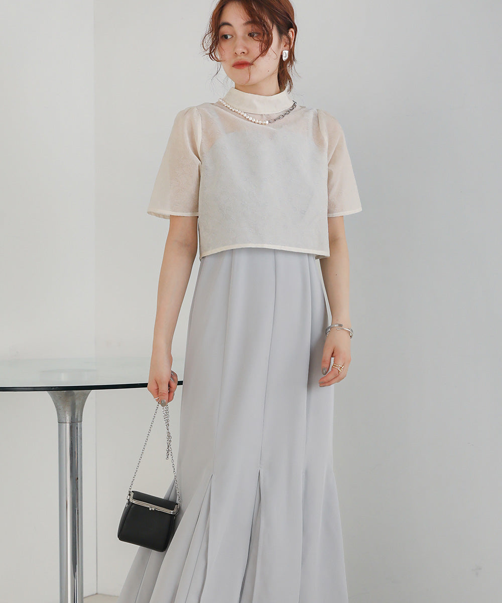 LACE BLOUSE + CAMI ONEPIECE SET
