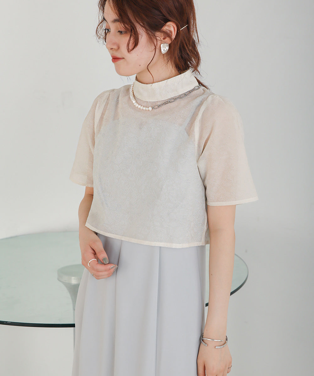 LACE BLOUSE + CAMI ONEPIECE SET