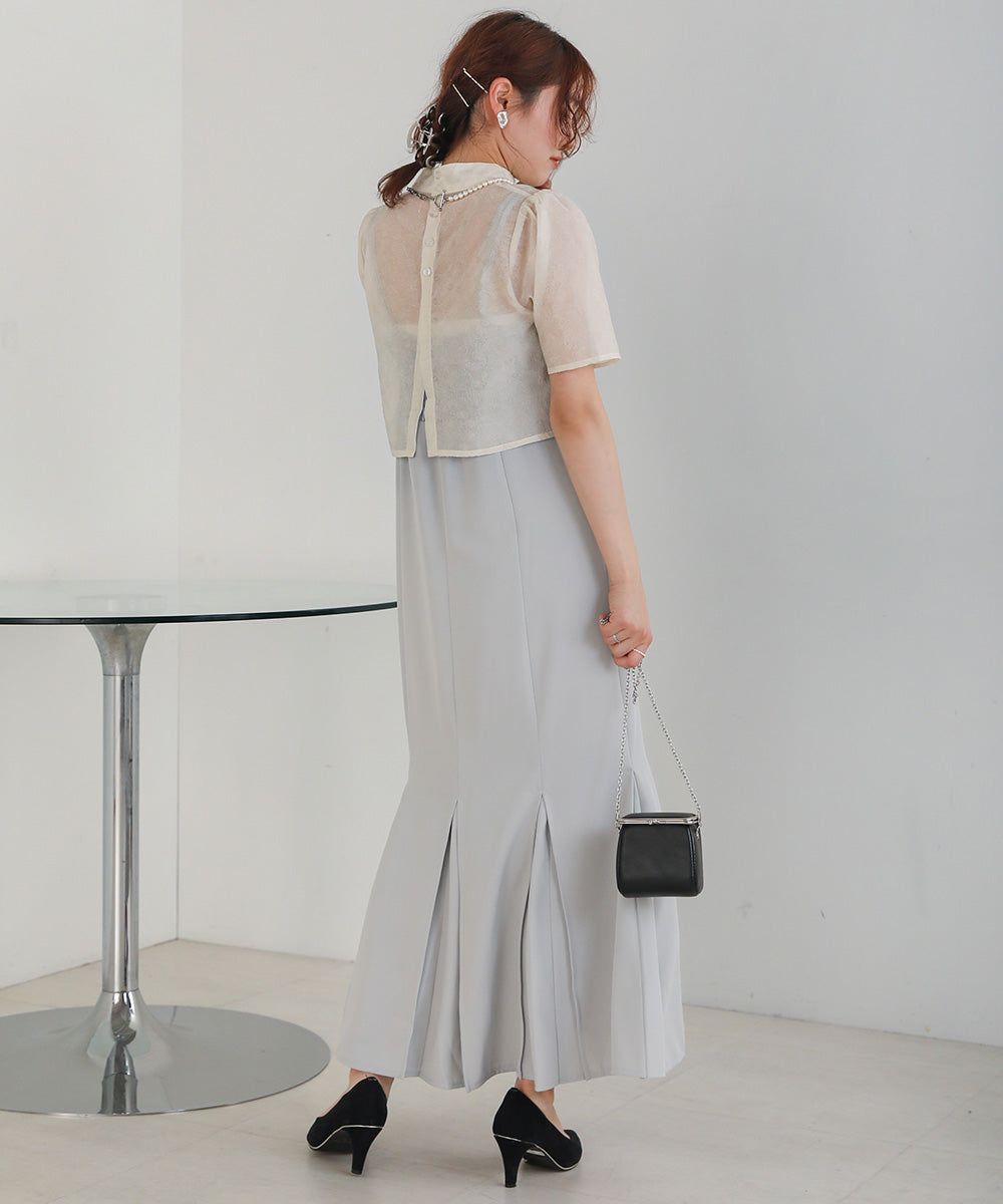LACE BLOUSE + CAMI ONEPIECE SET