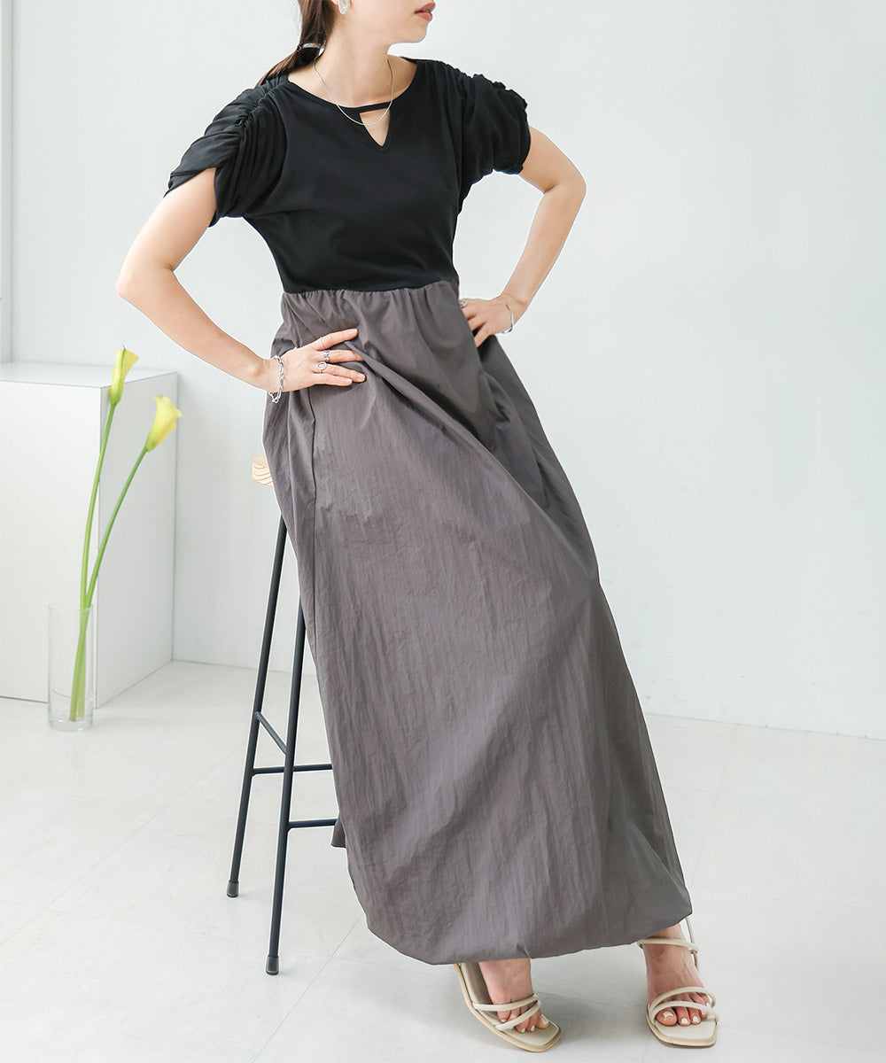 GATHER BALLOON ONEPIECE