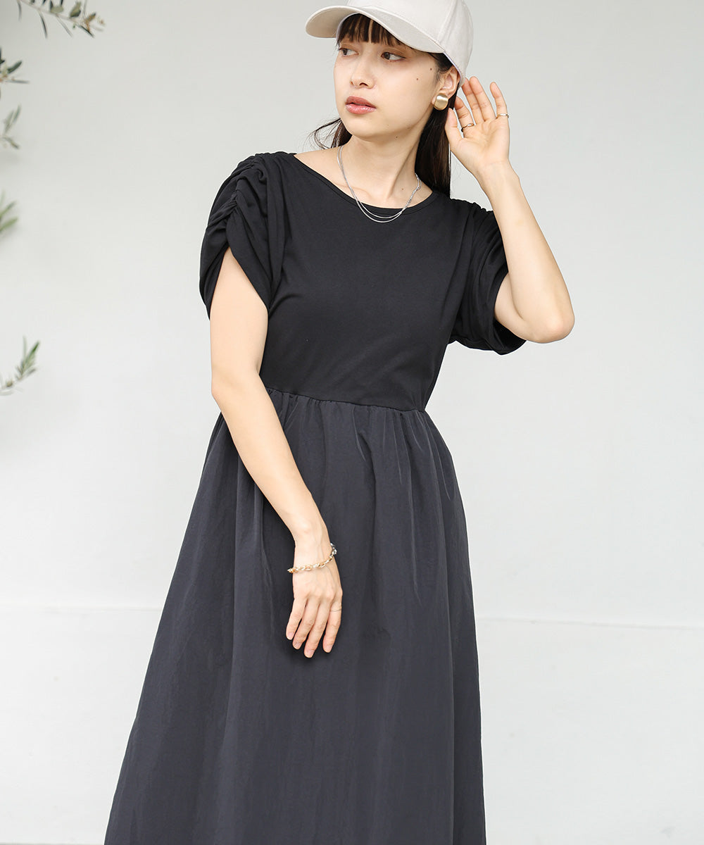 GATHER BALLOON ONEPIECE