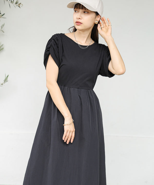 GATHER BALLOON ONEPIECE