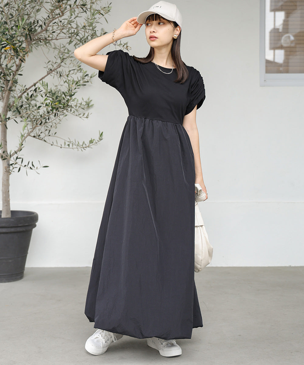 GATHER BALLOON ONEPIECE