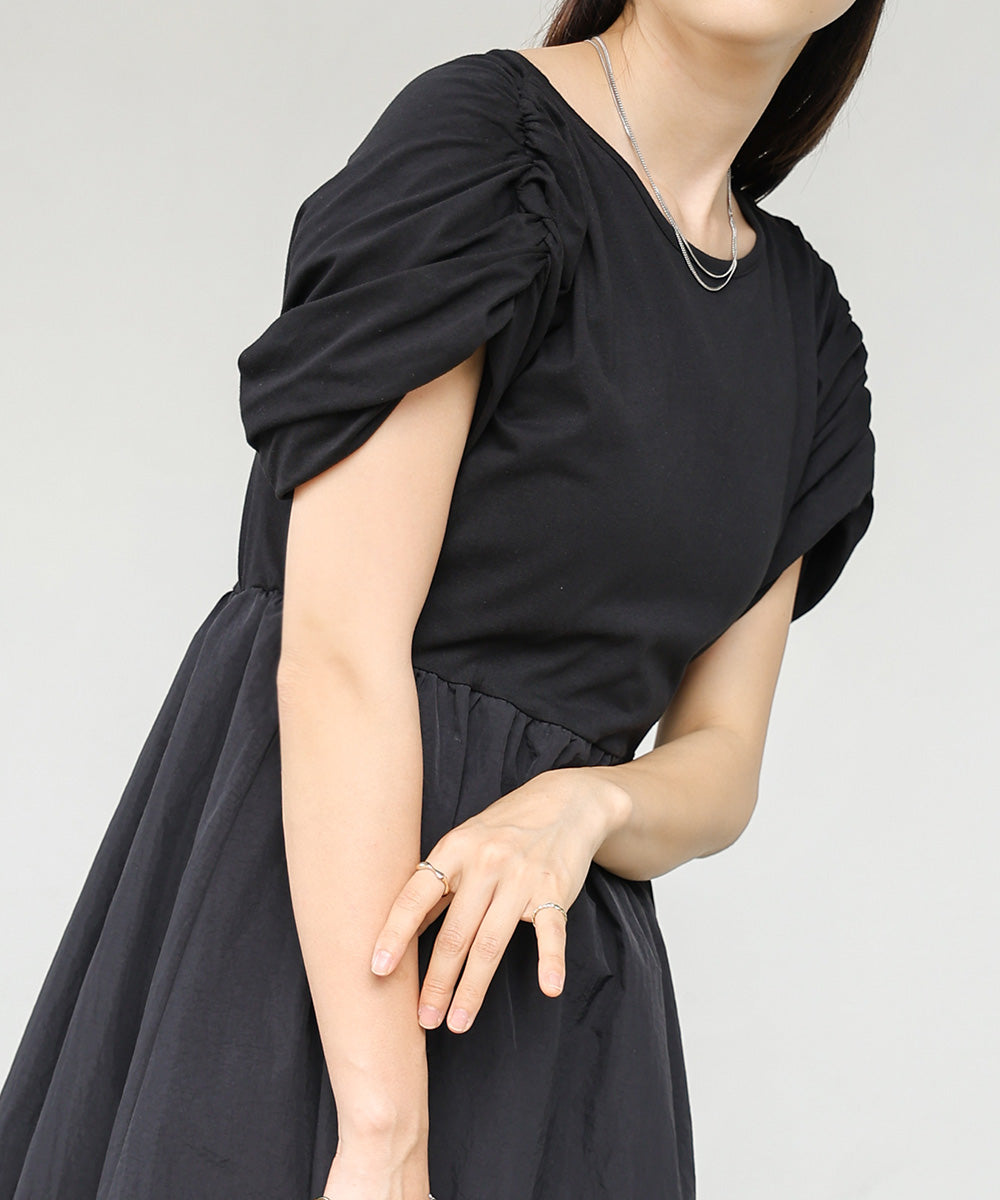 GATHER BALLOON ONEPIECE