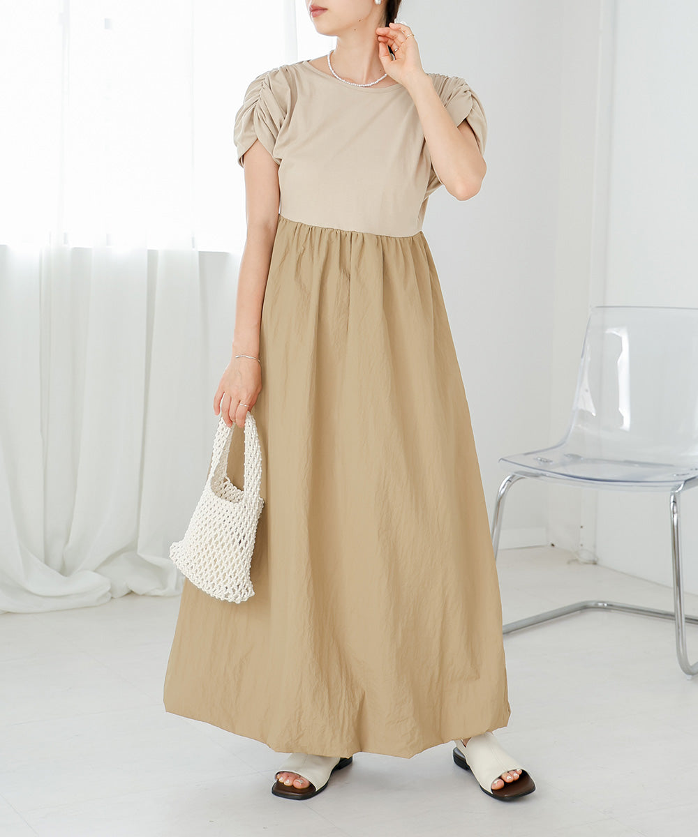 GATHER BALLOON ONEPIECE