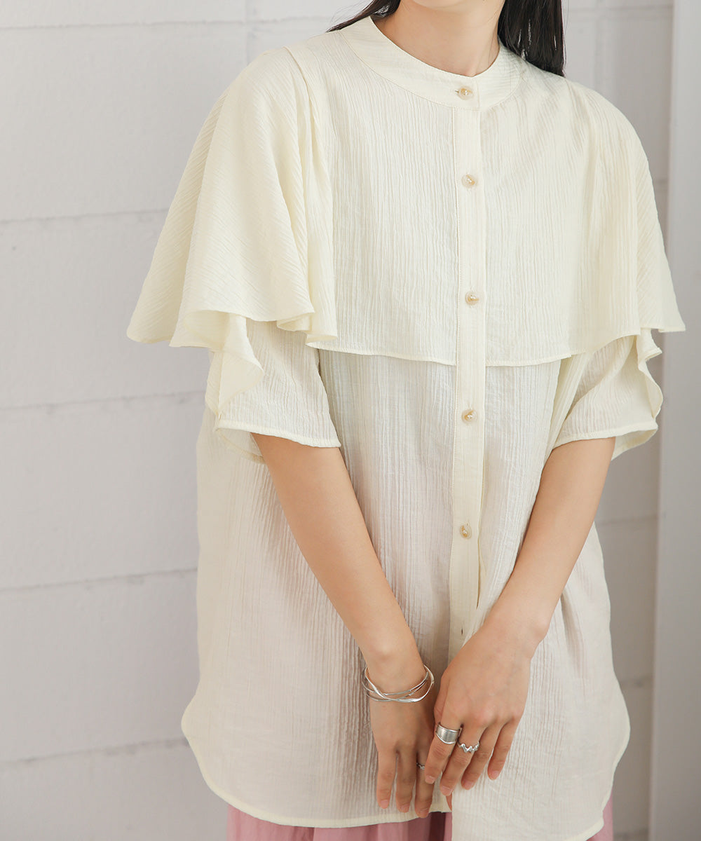RUFFLE HALF SLEEVE BLOUSE