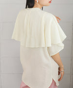 RUFFLE HALF SLEEVE BLOUSE