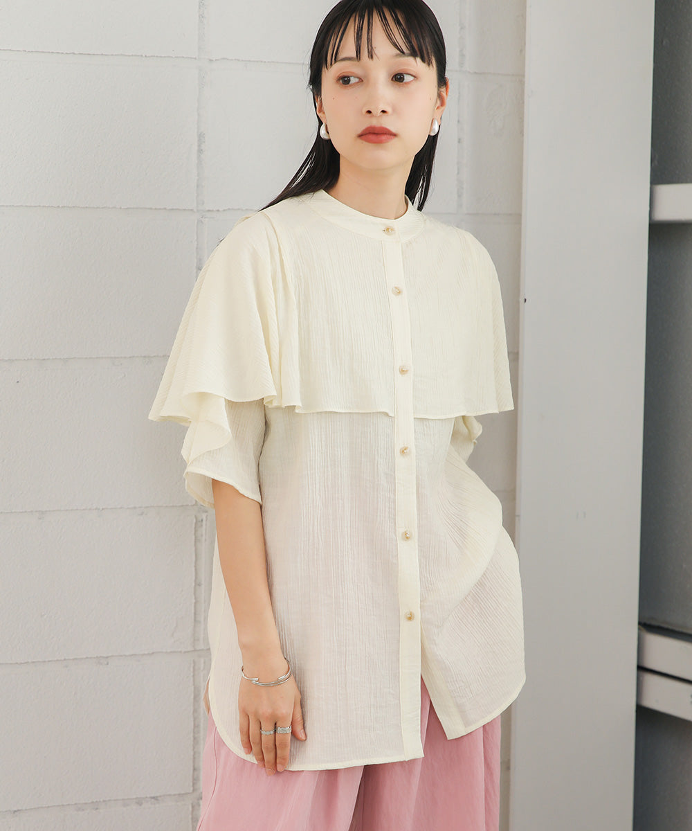 RUFFLE HALF SLEEVE BLOUSE