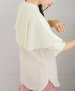 RUFFLE HALF SLEEVE BLOUSE