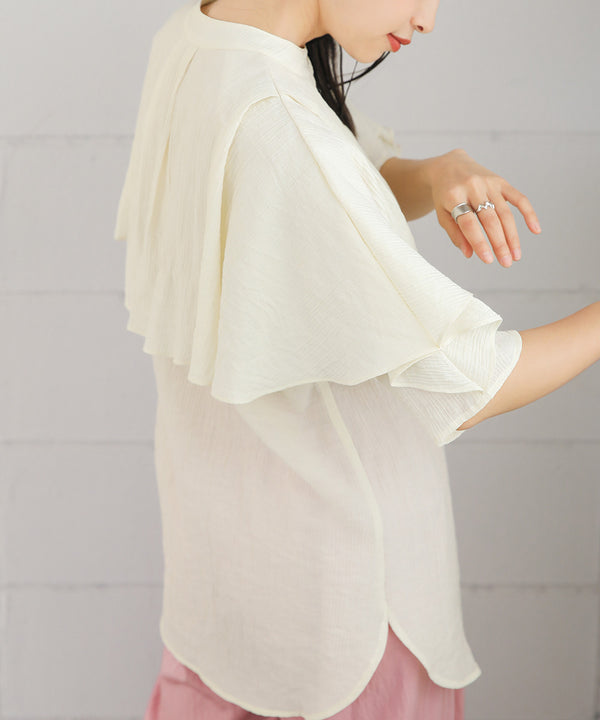 RUFFLE HALF SLEEVE BLOUSE