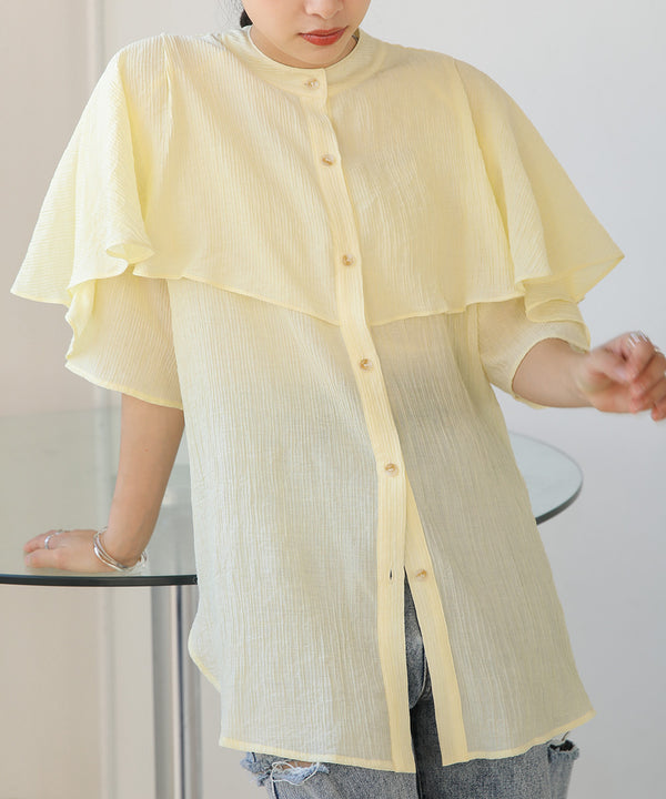 RUFFLE HALF SLEEVE BLOUSE