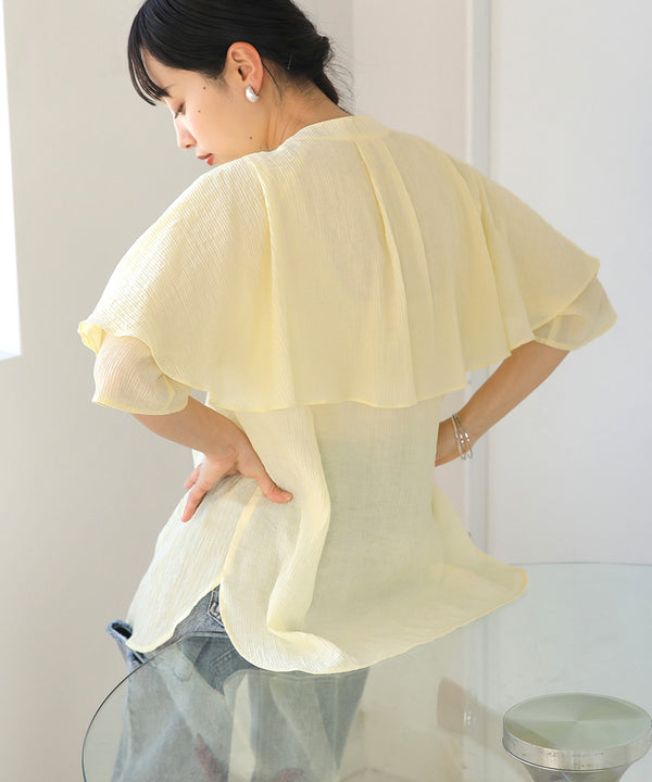 RUFFLE HALF SLEEVE BLOUSE