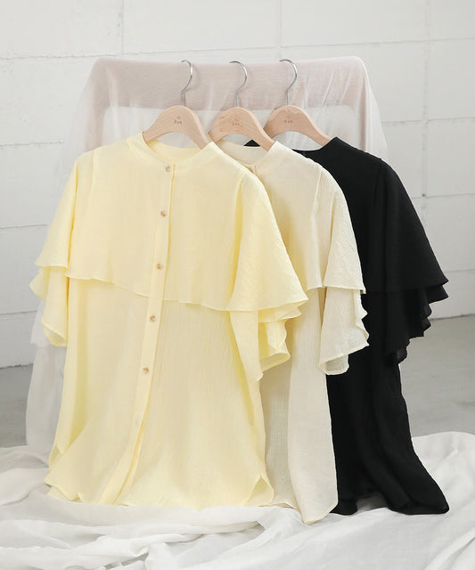 RUFFLE HALF SLEEVE BLOUSE