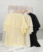 RUFFLE HALF SLEEVE BLOUSE