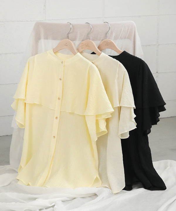 RUFFLE HALF SLEEVE BLOUSE