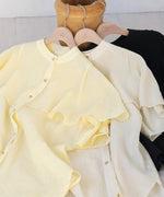 RUFFLE HALF SLEEVE BLOUSE