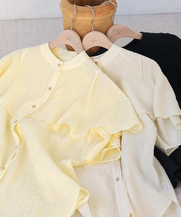 RUFFLE HALF SLEEVE BLOUSE