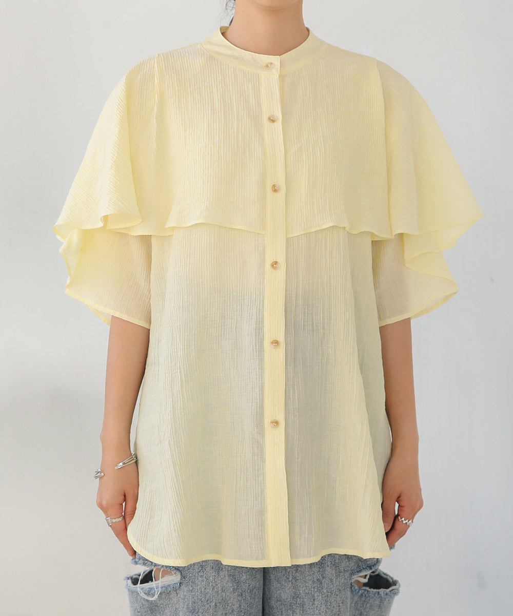 RUFFLE HALF SLEEVE BLOUSE