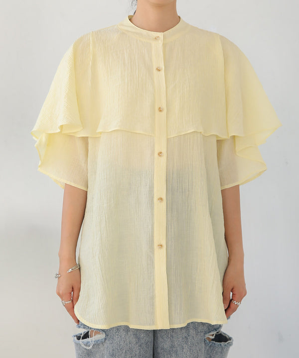 RUFFLE HALF SLEEVE BLOUSE