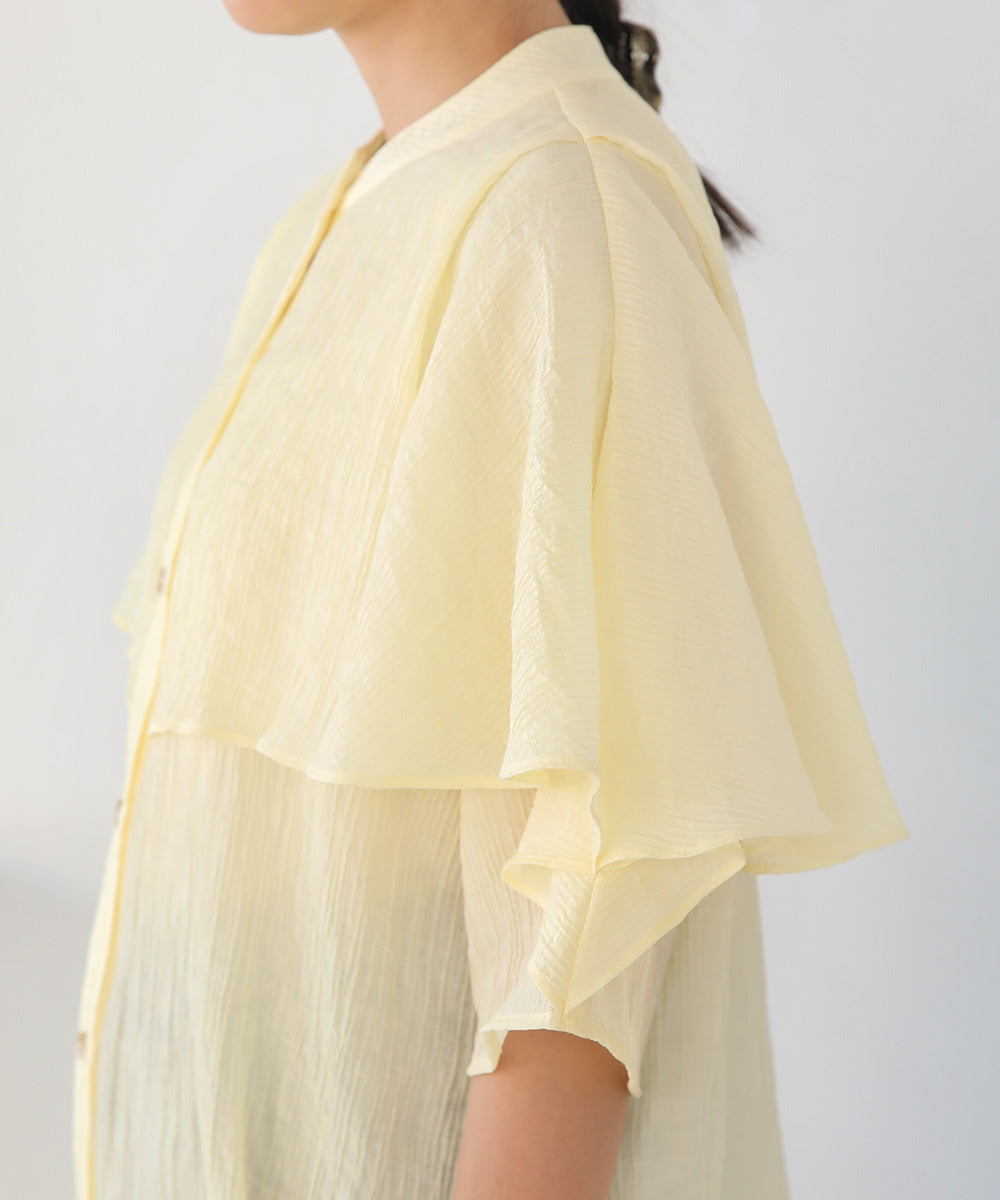 RUFFLE HALF SLEEVE BLOUSE