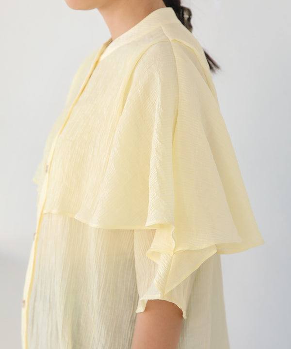 RUFFLE HALF SLEEVE BLOUSE