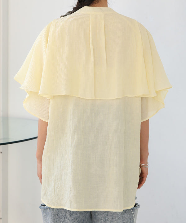 RUFFLE HALF SLEEVE BLOUSE