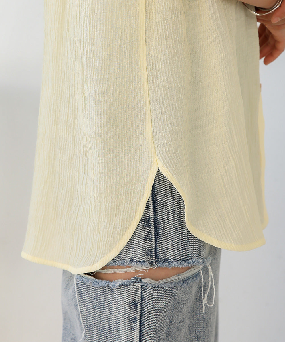 RUFFLE HALF SLEEVE BLOUSE