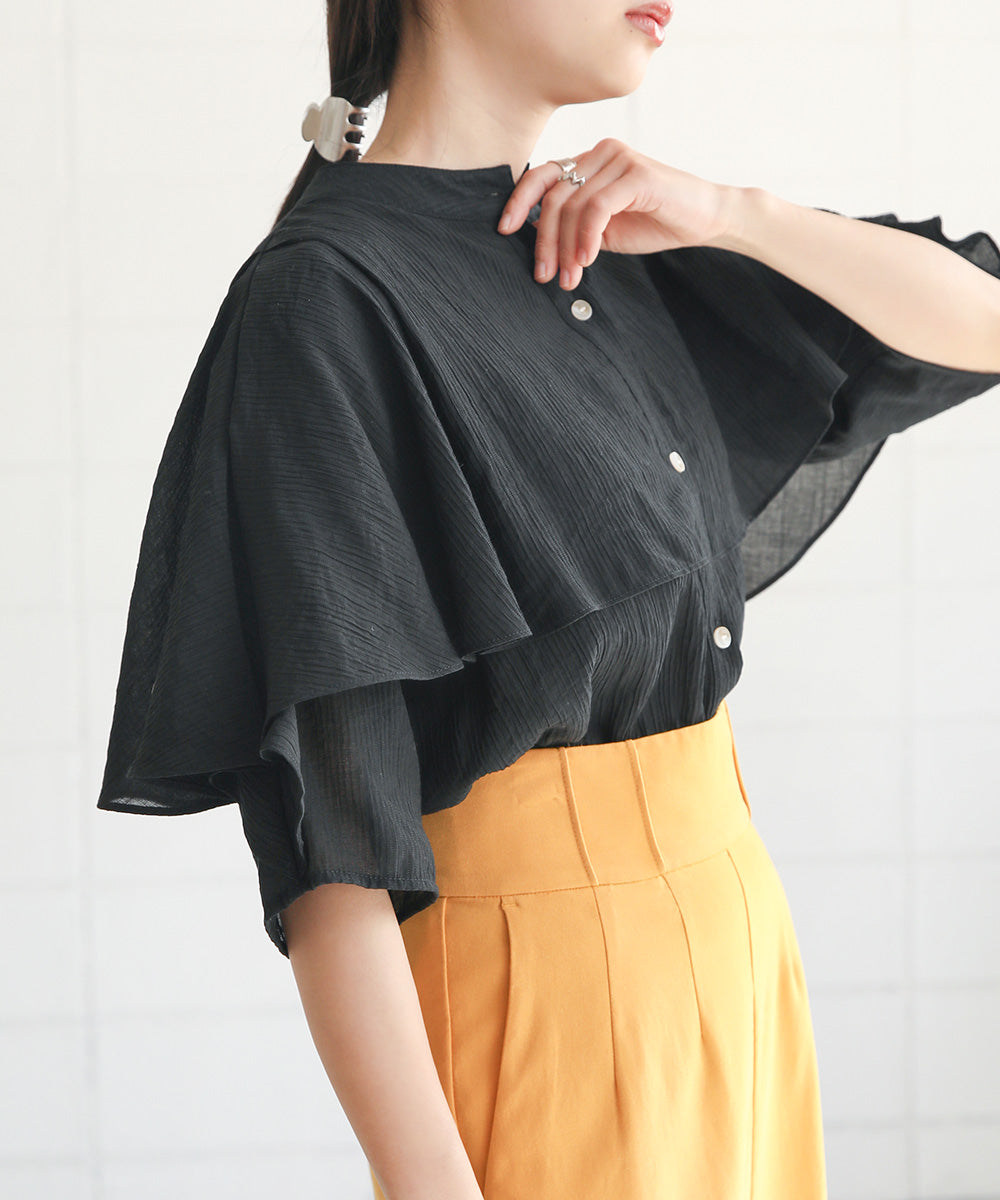 RUFFLE HALF SLEEVE BLOUSE