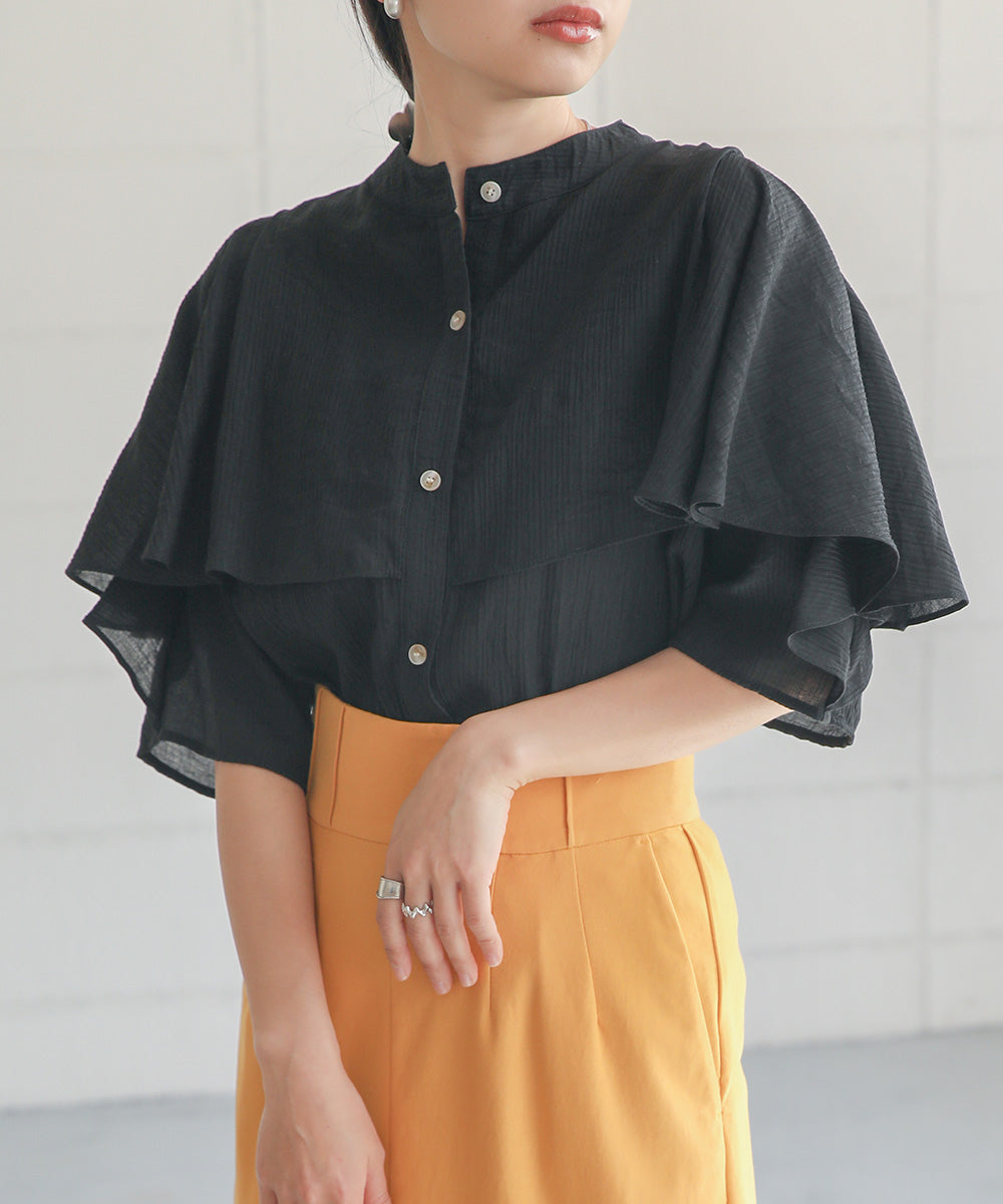 RUFFLE HALF SLEEVE BLOUSE