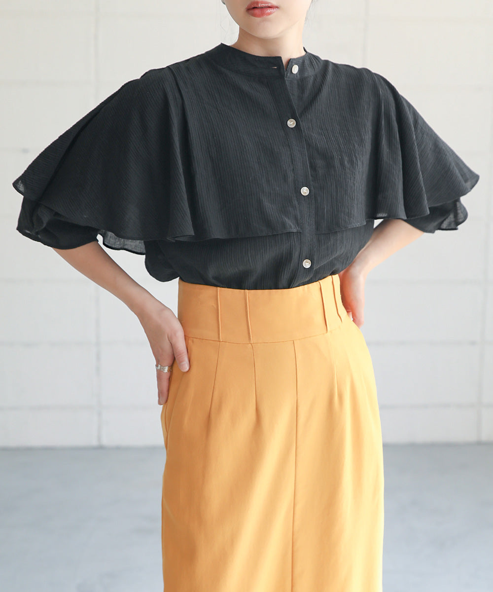 RUFFLE HALF SLEEVE BLOUSE