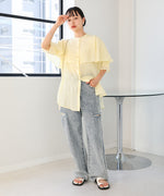 RUFFLE HALF SLEEVE BLOUSE