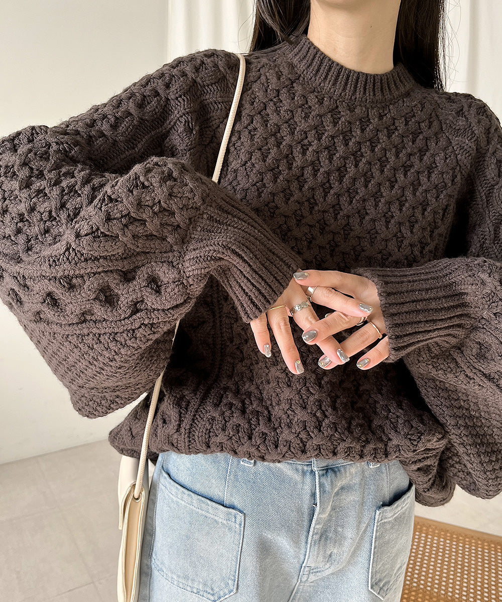 HONEYCOMB OVER KNIT TOPS